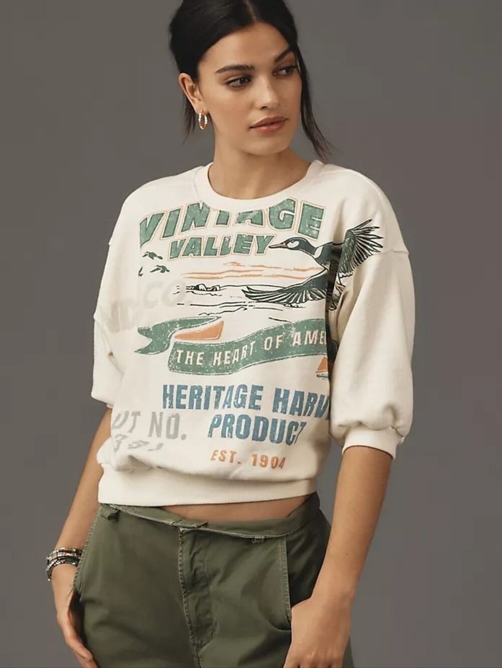 Anthropologie Pilcro Niki Bubble Graphic Print Sweatshirt - Picture 2 of 6